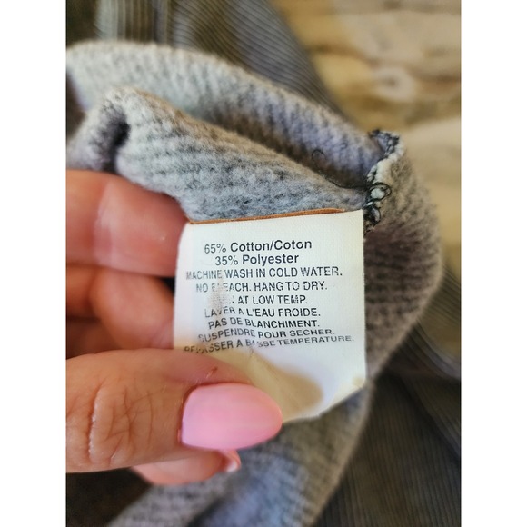 Vintage 80s QBC Club‎ Pullover Mock Neck Striped Sweatshirt Comfy Casual M - Picture 10 of 13